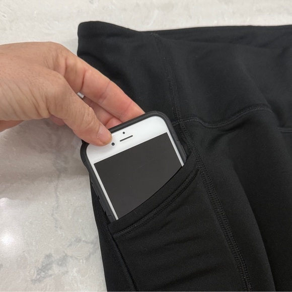 WOOLX | Merino wool cropped leggings/yoga pants w/pockets - Picture 2 of 7